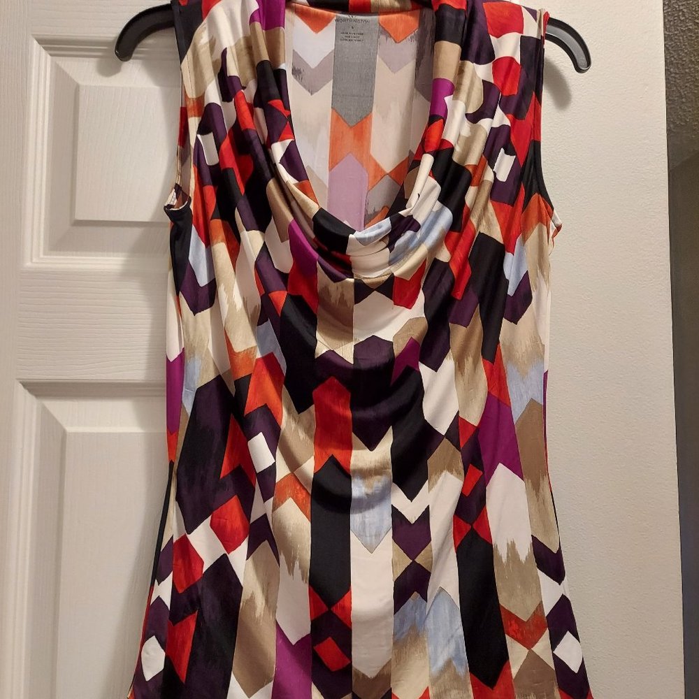 Worthington Cowl Neck blouse top shirt